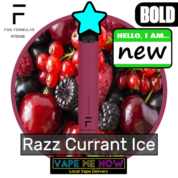 Fog Formula Disposable Razz Currant Ice flavor