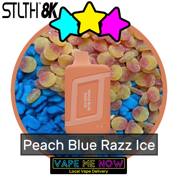 STLTH 8K Disposable Peach Blue Razz Ice flavor