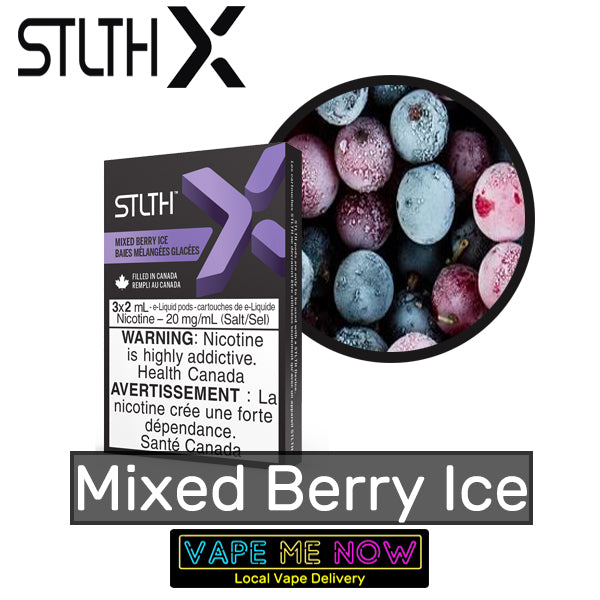 STLTH X Pods Mixed Berry Ice flavor