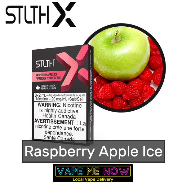 STLTH X Pods Raspberry Apple Ice flavor