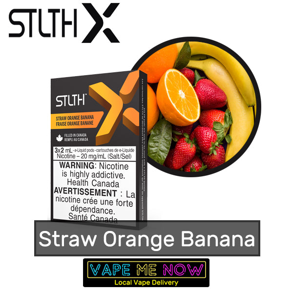 STLTH X Pods Straw Orange Banana flavor