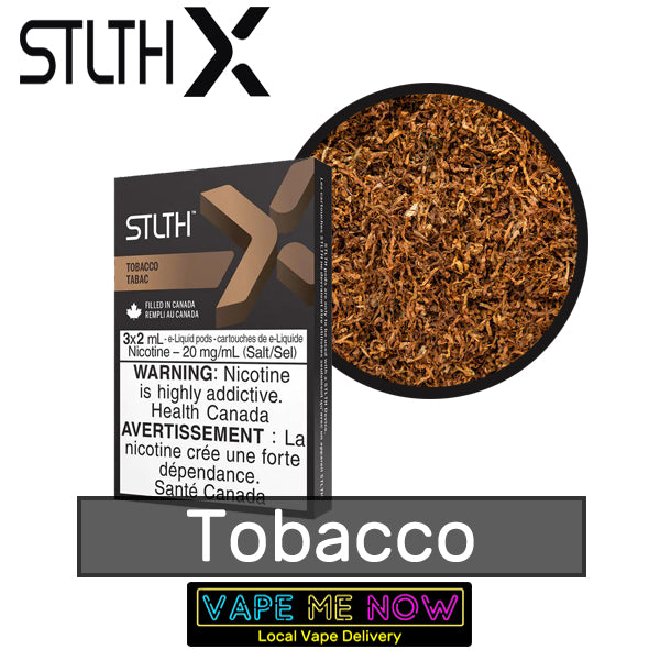 STLTH X - Tobacco | 30 Minute Vancouver Vape Delivery  Vape Me Now