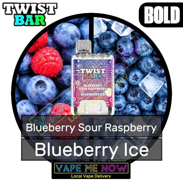 Twist Bar + - Blueberry Sour Raspberry | Blueberry Ice