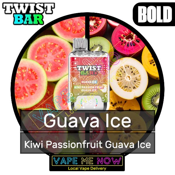 Twist Bar + - Guava Ice | Kiwi Passionfruit Guava