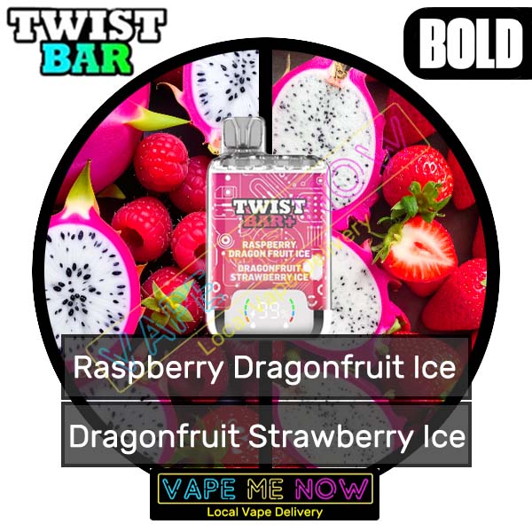 Twist Bar + - Raspberry Dragonfruit Ice | Dragonfruit Strawberry Ice