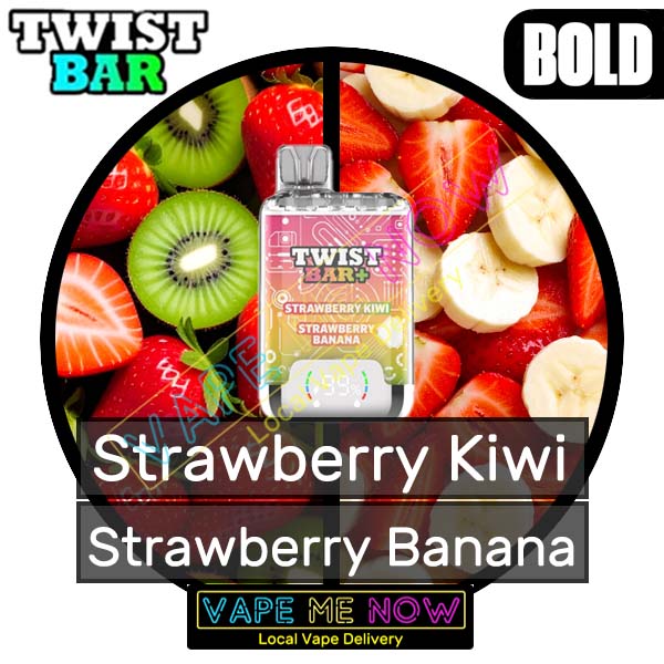 Twist Bar + - Strawberry Kiwi | Strawberry Banana