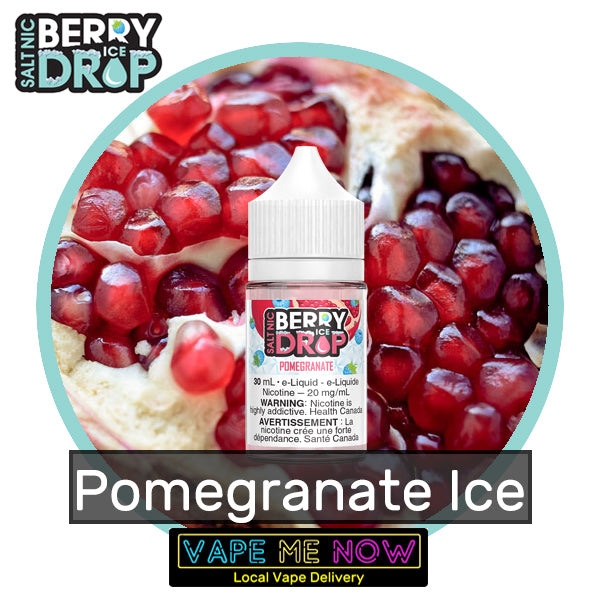 Berry Drop Ice Salt Pomegranate flavor bottle of juice