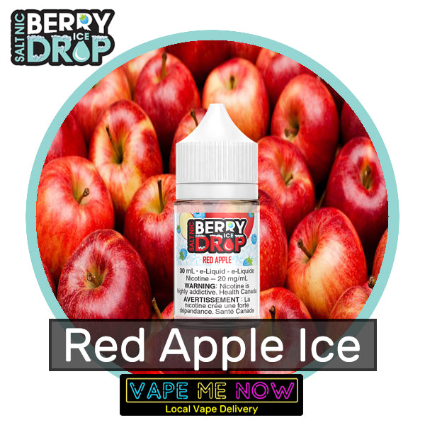 Berry Drop Ice Salt Red Apple flavor bottle of juice