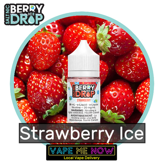 Berry Drop Ice Salt Strawberry flavor bottle of juice