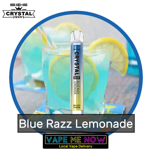 Crystal Bar Disposable Blue Razz Lemonade flavor 