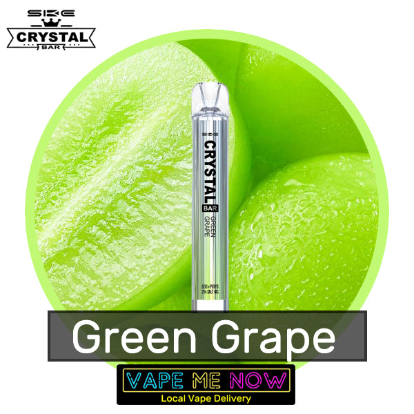 Crystal Bar Disposable Green Grape flavor 