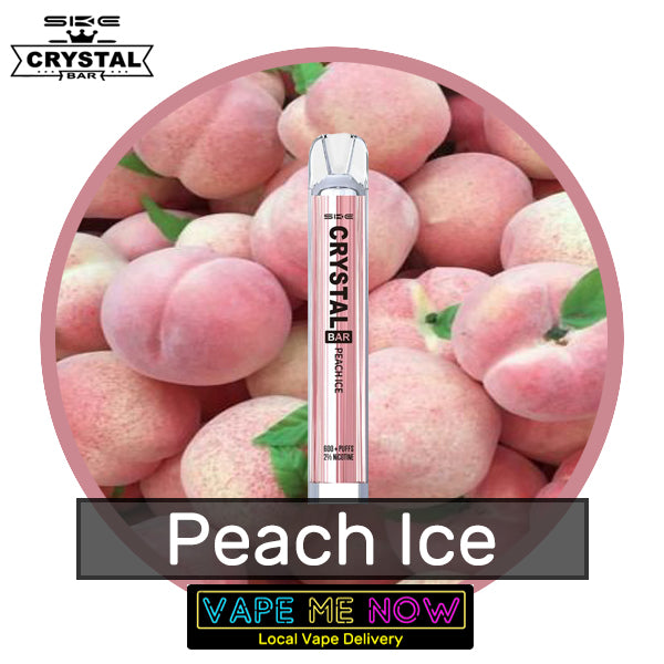 Crystal Bar Disposable Peach Ice flavor 