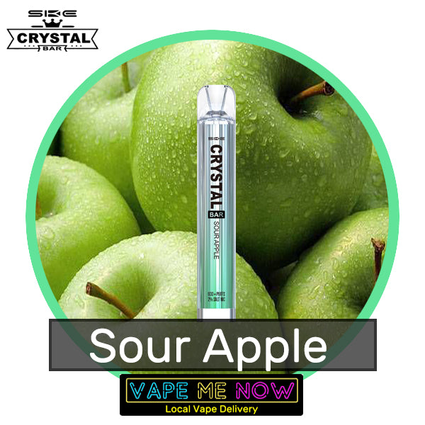 Crystal Bar Disposable Sour Apple flavor 