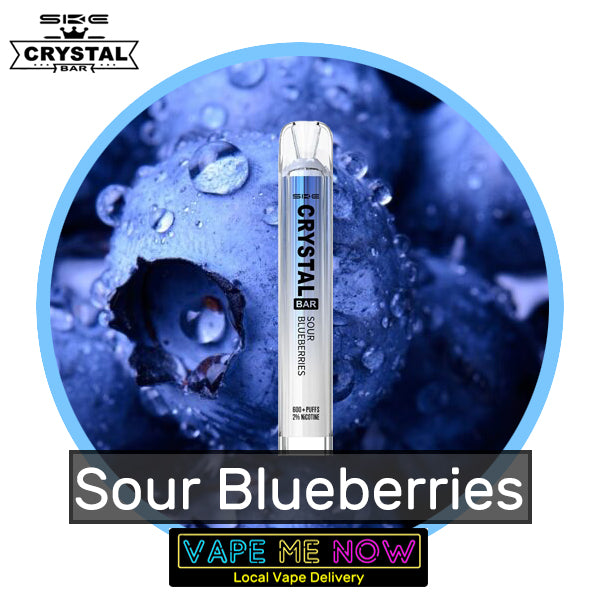 Crystal Bar Disposable Sour Blueberries flavor 