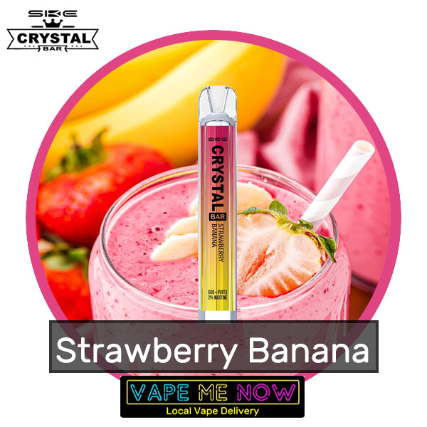 Crystal Bar Disposable Strawberry Banana flavor 