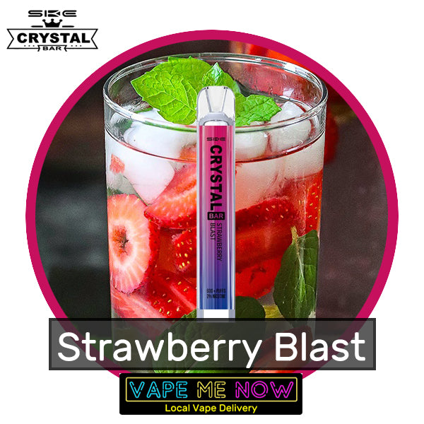 Crystal Bar Disposable Strawberry Blast flavor 