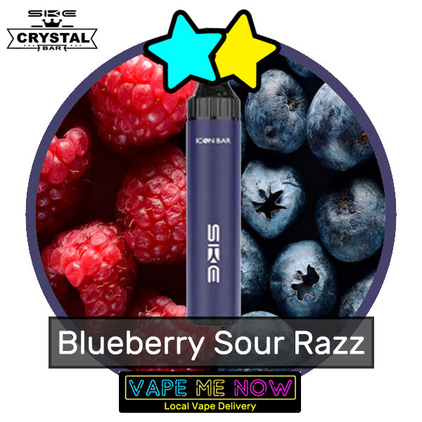 Crystal Icon Bar Disposable Blueberry Sour Razz flavor 