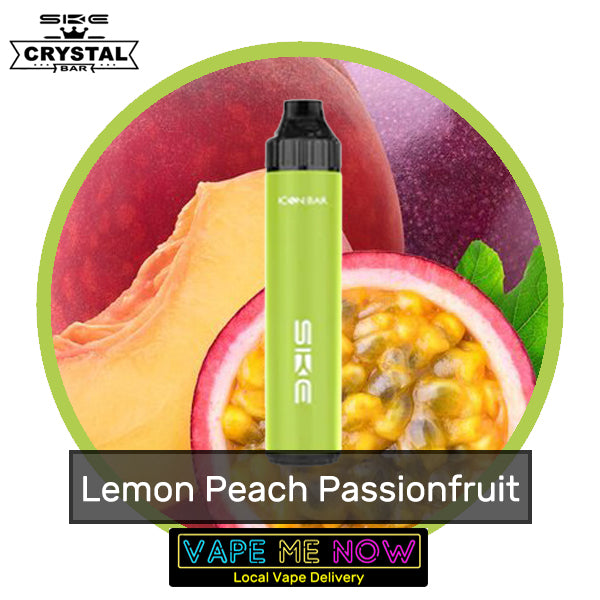 Crystal Icon Bar Disposable Lemon Peach Passionfruit flavor 