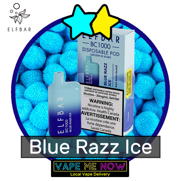 Elf Bar Disposable Blue Razz Ice flavor 