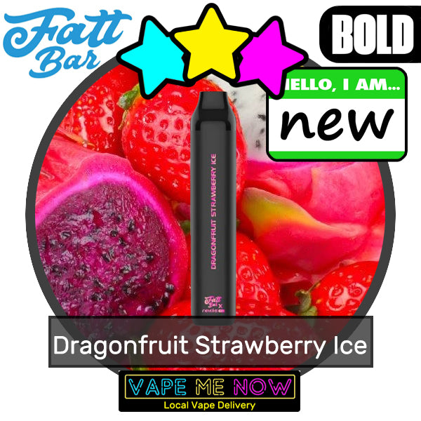 Fatt Bar Disposable Dragonfruit Strawberry Ice flavor