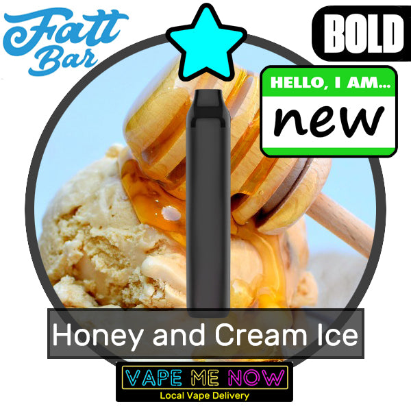 Fatt Bar Disposable Honey and Cream Ice flavor 