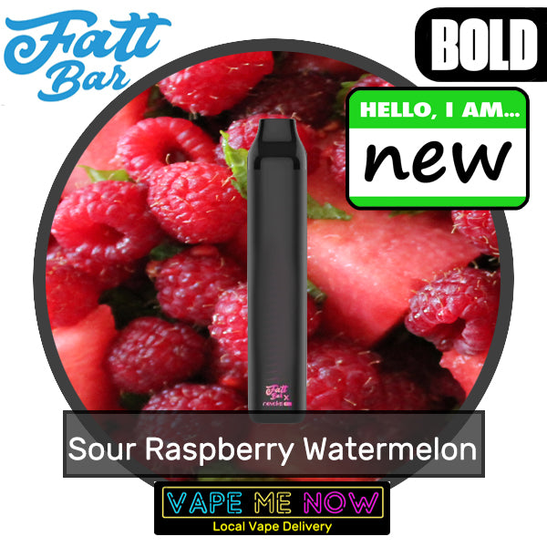 Fatt Bar Disposable Sour Raspberry Watermelon flavor