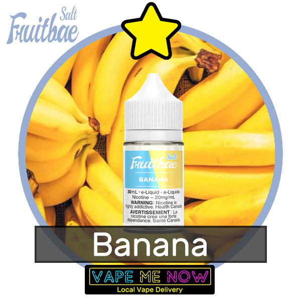 Fruitbae Salt Banana flavor bottle of juice