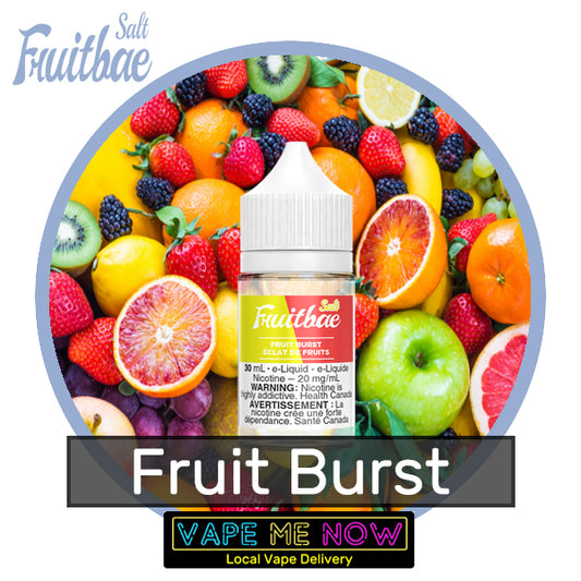 Fruitbae Salt Fruit Burst flavor bottle of juice