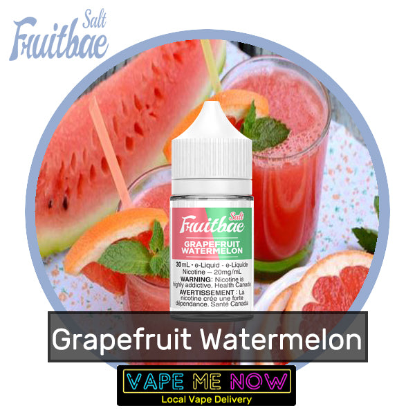 Fruitbae Salt Grapefruit Watermelon flavor bottle of juice