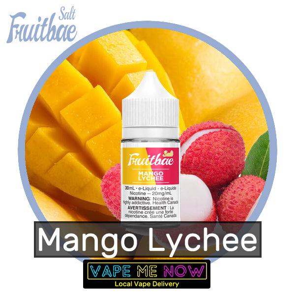 Fruitbae Salt Mango Lychee flavor bottle of juice