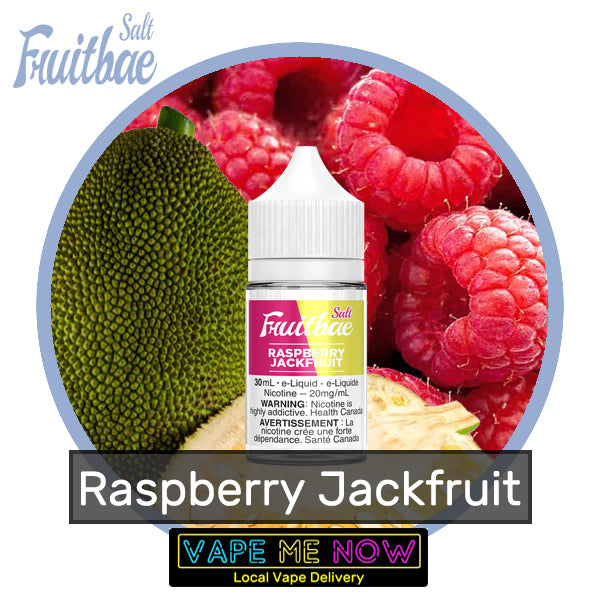 Fruitbae Salt Raspberry Jackfruit flavor bottle of juice