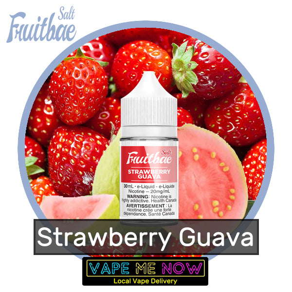 Fruitbae Salt Strawberry Guava flavor bottle of juice