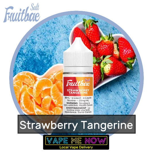 Fruitbae Salt Strawberry Tangerine flavor bottle of juice