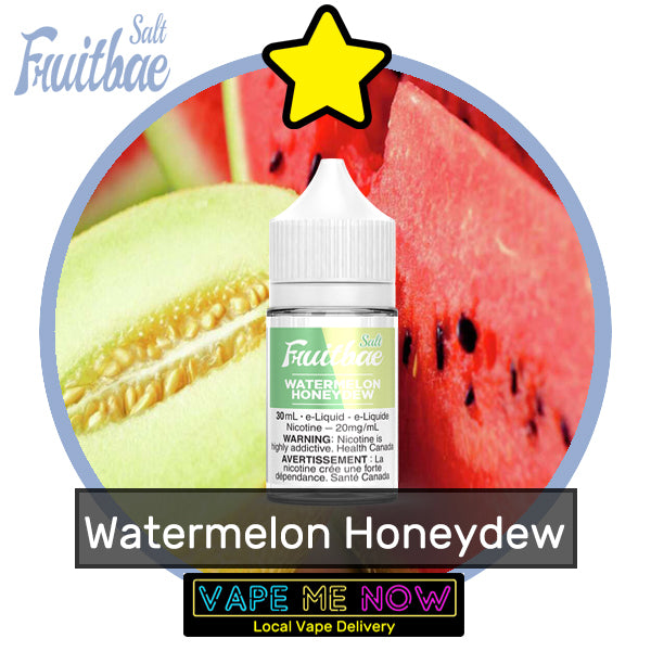 Fruitbae Salt Watermelon Honeydew flavor bottle of juice