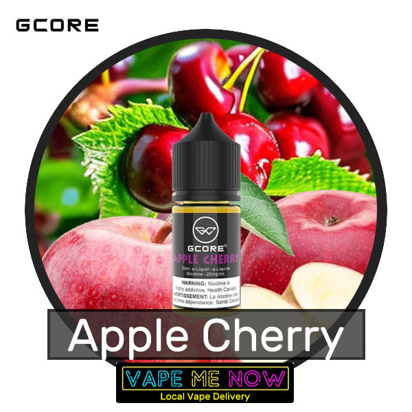 G-Core Salt Apple Cherry flavor bottle of juice