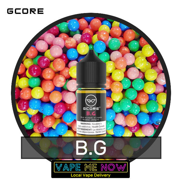 G-Core Salt B.G flavor bottle of juice