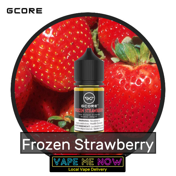 G-Core Salt Frozen Strawberry flavor bottle of juice