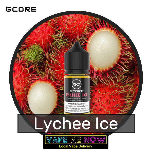 G-Core Salt Lychee Ice flavor bottle of juice