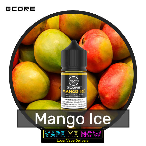 G-Core Salt Mango Ice flavor bottle of juice