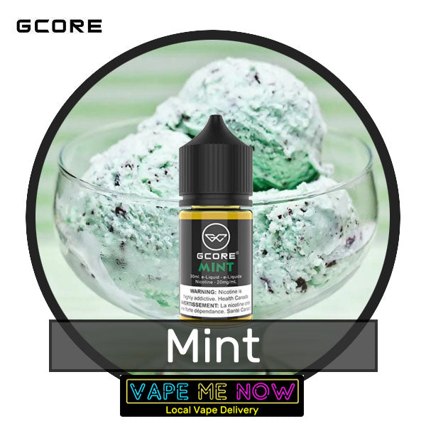 G-Core Salt Mint flavor bottle of juice