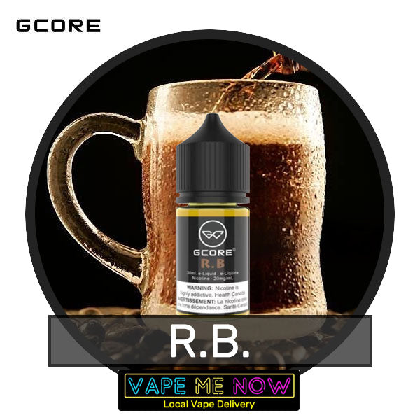 G-Core Salt R.B. flavor bottle of juice