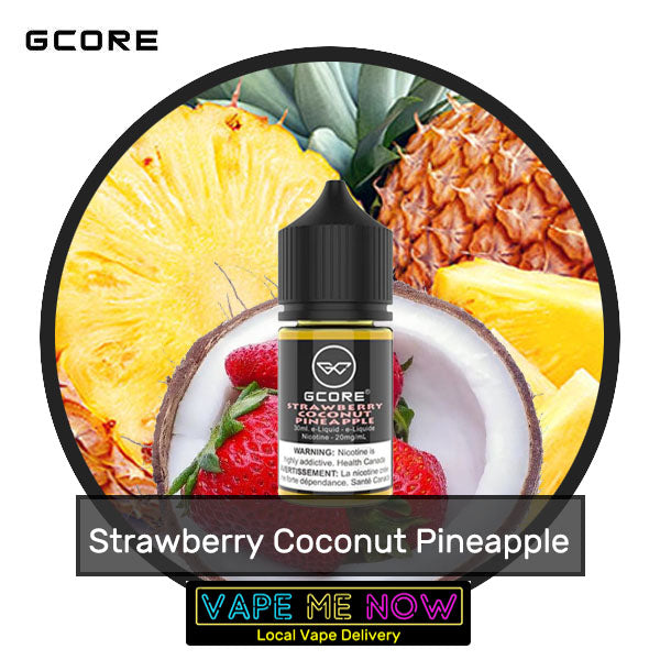 G-Core Salt Strawberry Coconut Pineapple flavor bottle of juice