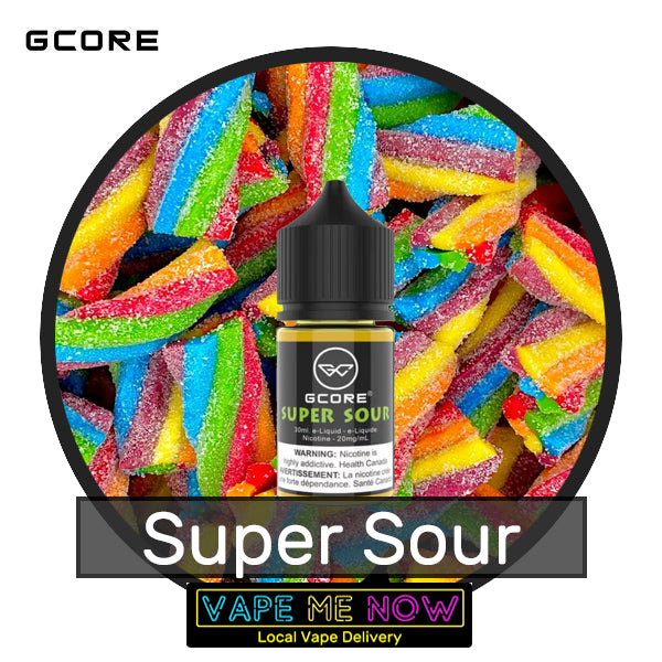 G-Core Salt Super Sour flavor bottle of juice