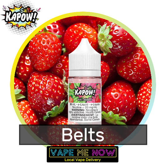 Kapow Salt Belts flavor bottle of juice