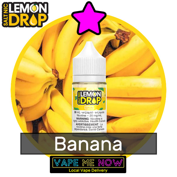 Lemon Drop Salt Banana flavor bottle of juice