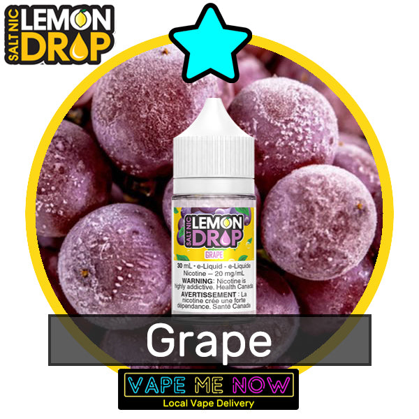 Lemon Drop Salt Grape flavor bottle of juice