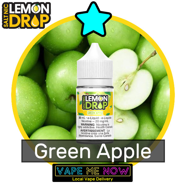 Lemon Drop Salt Green Apple flavor bottle of juice