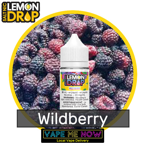 Lemon Drop Salt Wildberry flavor bottle of juice