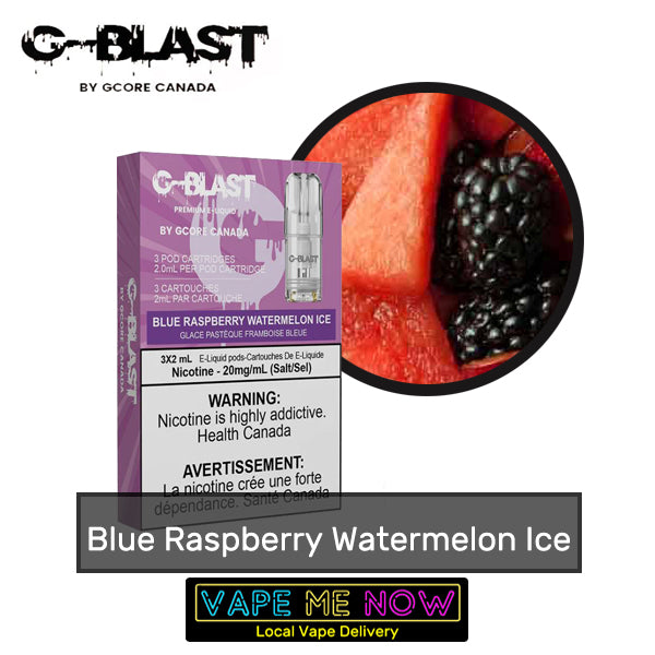 STLTH G-Blast Pods Blue Raspberry Watermelon Ice flavor 