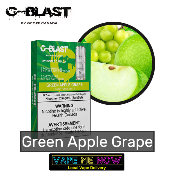 STLTH G-Blast Pods Green Apple Grape flavor 